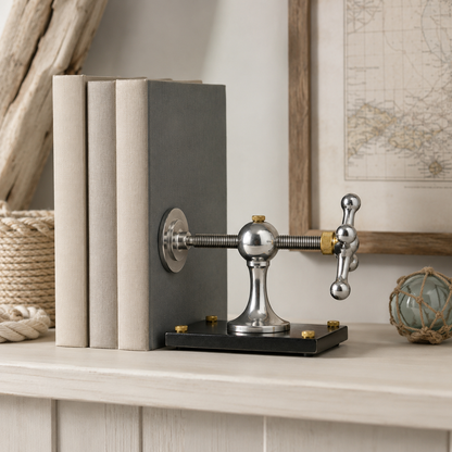 Windlass Bookend Retro Book DVD Organizer