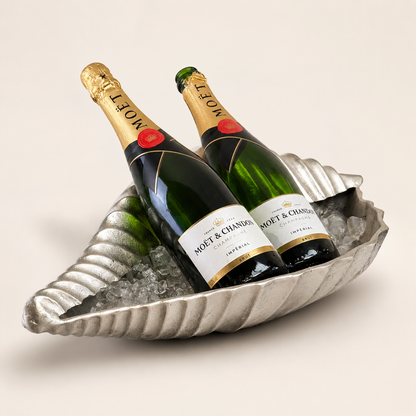 Clamshell Solid Cast Champagne Ice Bucket - Wine Cooler