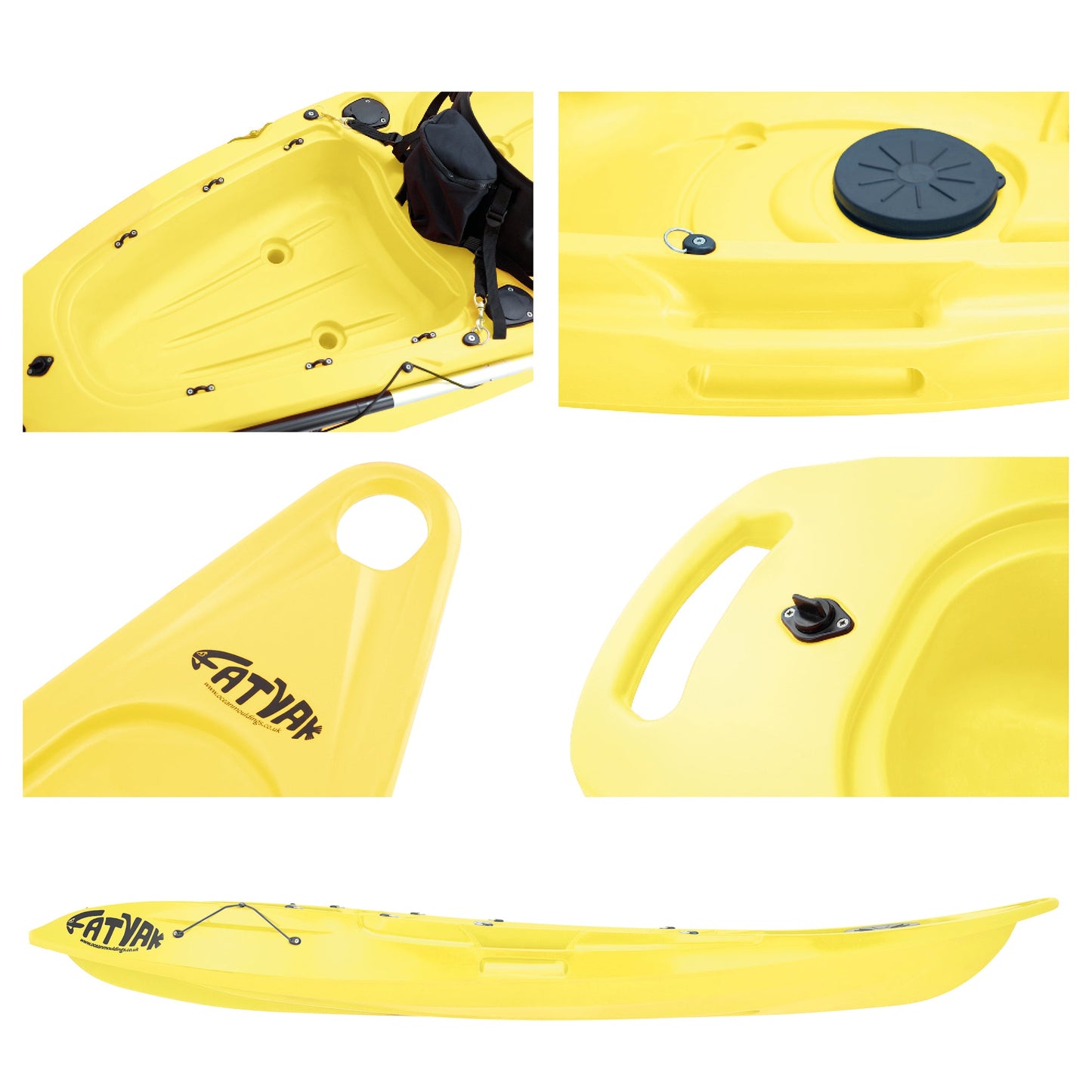 Kaafu Solo Kayak | Plastic Neutral | Yellow | Lightweight & Stable