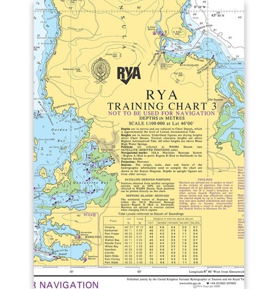 RYA Training Almanac and Practice Charts Bundle – Northern