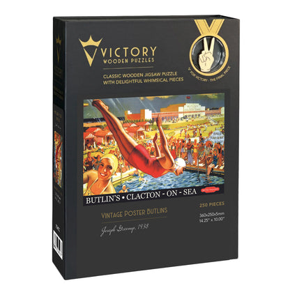 Vintage Poster - Butlin's - Victory Wooden Puzzles