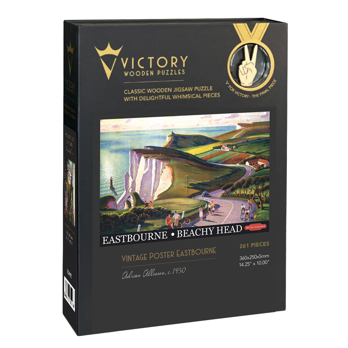 Vintage Poster - Eastbourne - Victory Wooden Puzzles