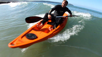 Kaafu Solo Fishing Kayak | Plastic Neutral | Orange | Complete Package