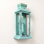 Reedham ~ Verdigris Flush Lantern Wall Sconce Light