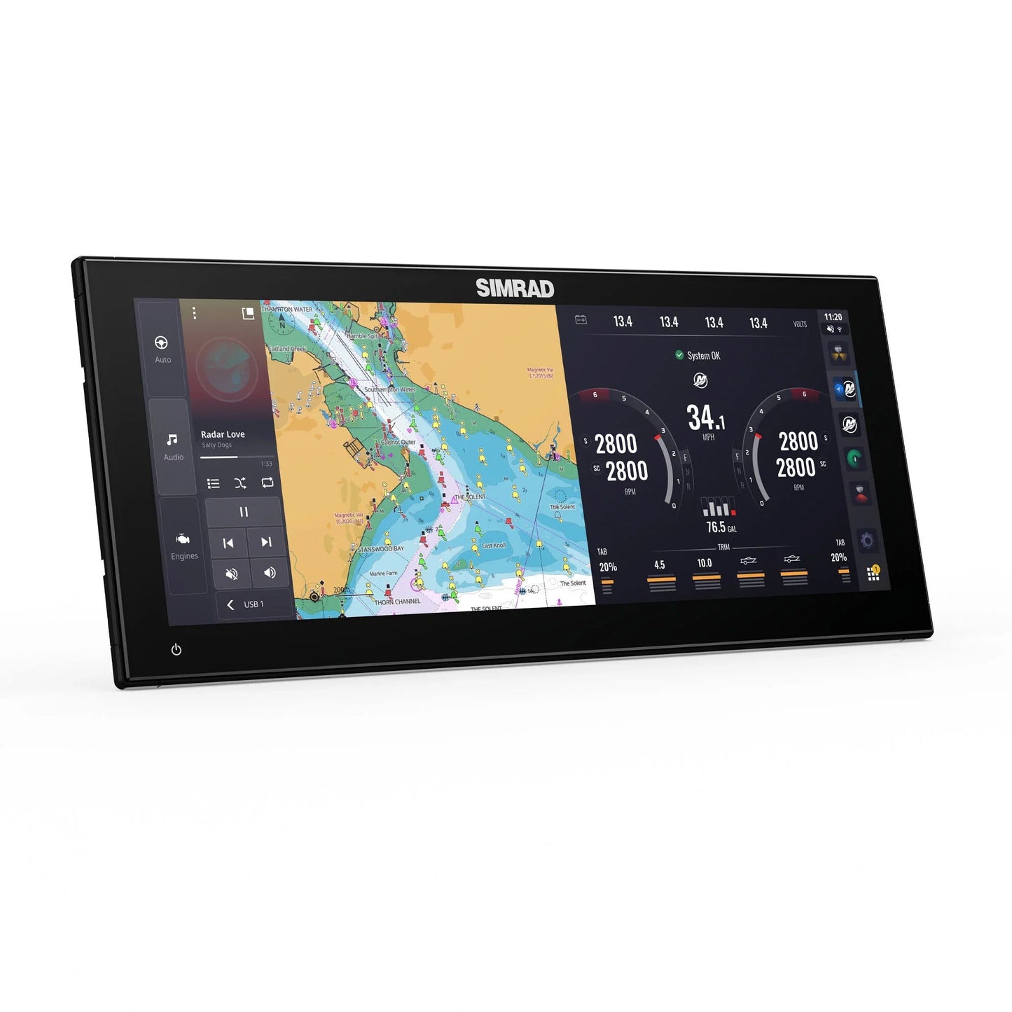 Simrad MFD - NSX® 3012 Ultrawide 12 in Display with Active Imaging™ 3-in-1