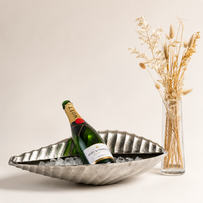 Clamshell Solid Cast Champagne Ice Bucket - Wine Cooler