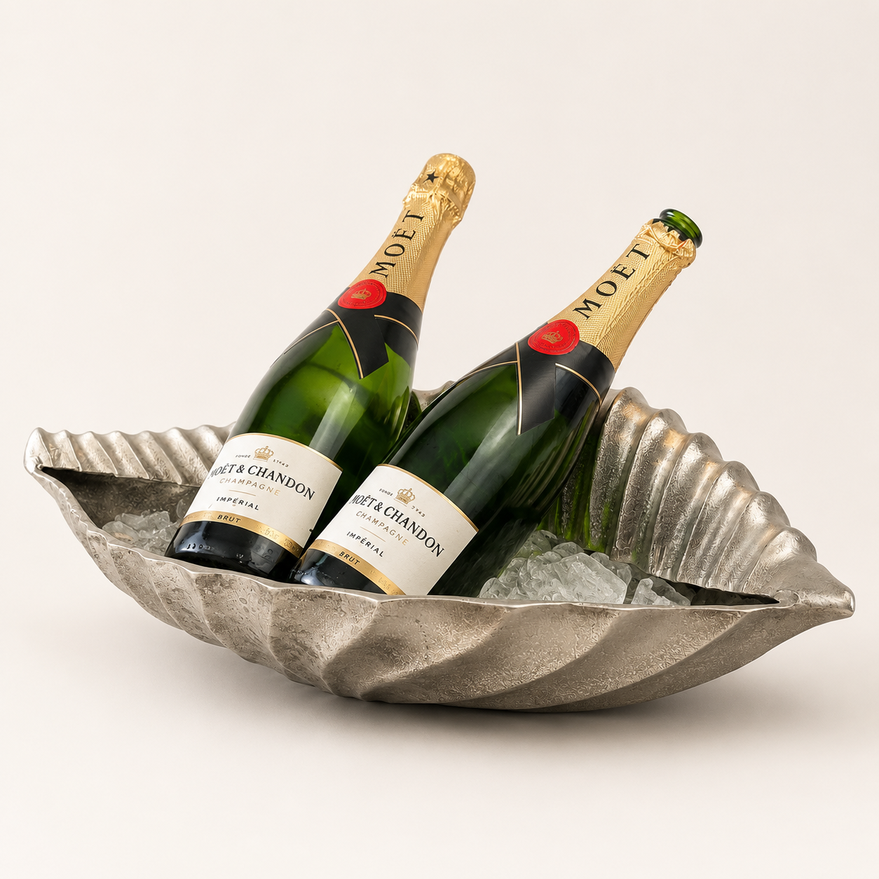 Clamshell Solid Cast Champagne Ice Bucket - Wine Cooler