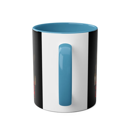 Two-Tone  'Sleepy-head' Dog Coffee Mugs, 11oz