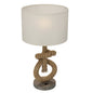 HOMCOM Nautical LED Table Lamp with USB Charging Port, Bedside Desk Lamp for Bedroom, Living Room, Home Office