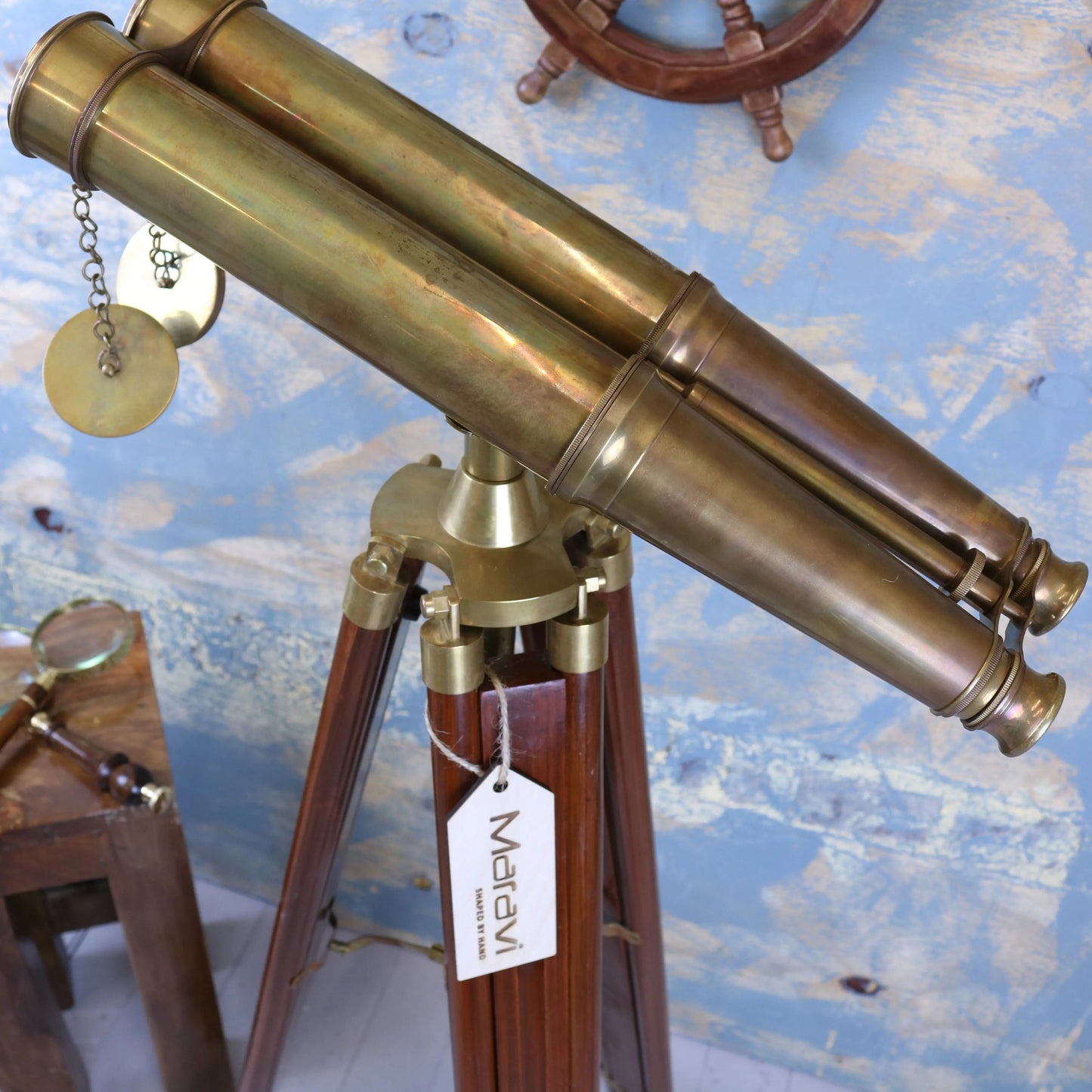 Mowai Vintage Binoculars on Tripod (Ornamental)