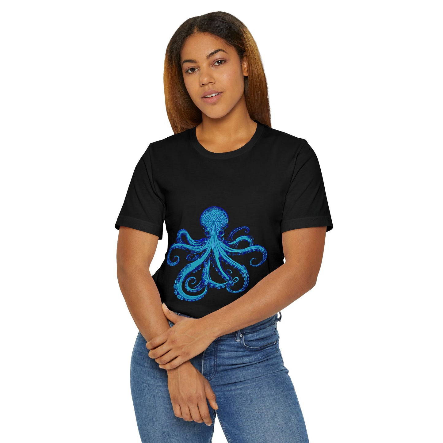 Octopus Jersey T-Shirt - Casual Cool Artistic Unisex Tee Shirt