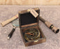 Antique Gilbert and Sons Compass Sundial Copper Dial