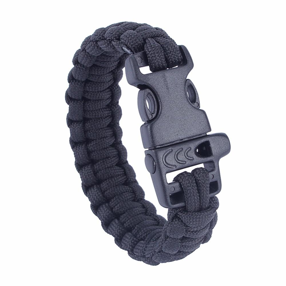 10ft Paracord Emergency Survival Paracord Bracelet Whistle Buckle Camping