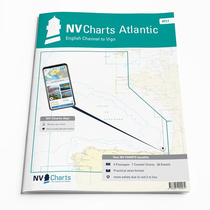 ATL 1 – NV Atlas Atlantic – Falmouth to Vigo/North Coast of Spain [Nautical Chart Atlantic NV Verlag]