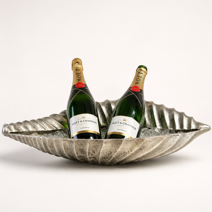 Clamshell Solid Cast Champagne Ice Bucket - Wine Cooler