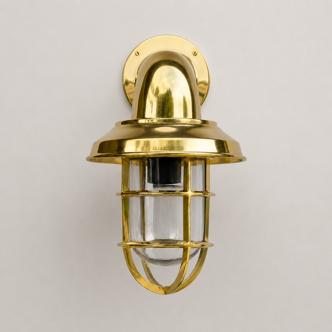 Wells ~ Solid Brass Bulkhead Outdoor & Bathroom Wall Light