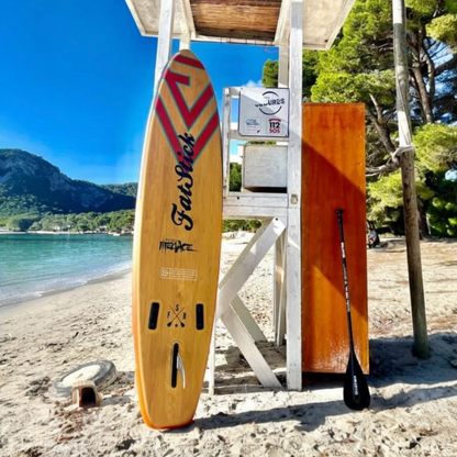 Wooden Menace 11'2 Inflatable Paddle Board | With Seat Koo