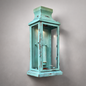 Reedham ~ Verdigris Flush Lantern Wall Sconce Light - Boat-Stuff
