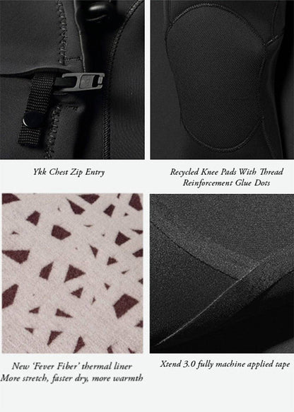 Vissla 7 Seas Boys 4-3 Full Chest Zip Wetsuit