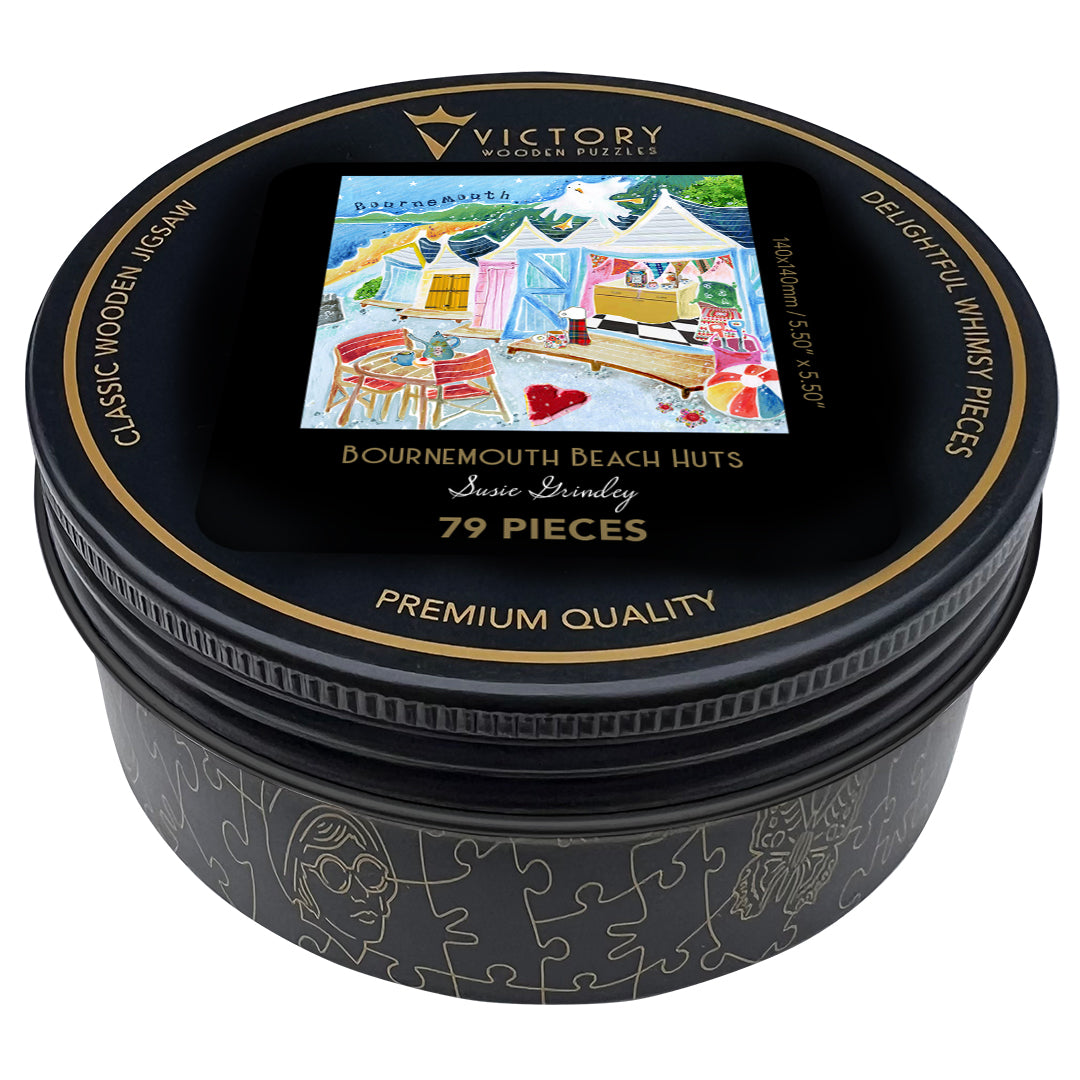 Bournemouth Beach Huts MINI QT Victory Wooden Puzzles
