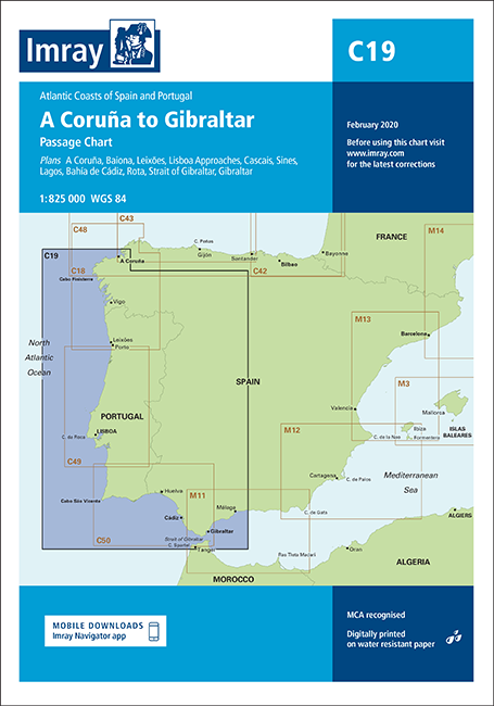 C19 A Coruña to Gibraltar (Imray Chart)