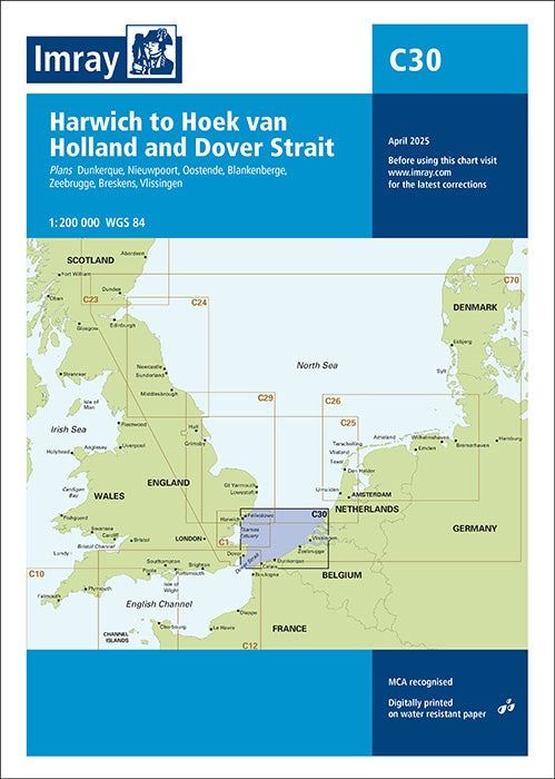 C30 Harwich to Hoek van Holland and Dover Strait (Imray Chart)