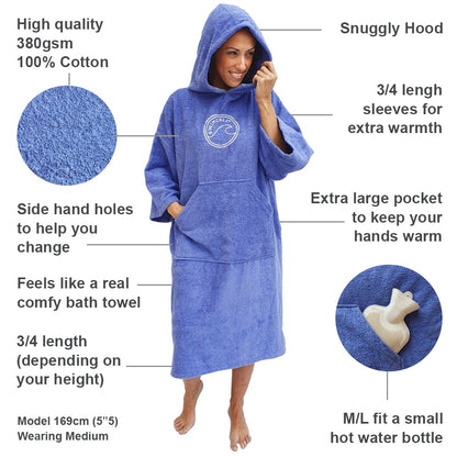 Towelling Changing Robe -100% Cotton