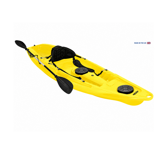 Kaafu Solo Fishing Kayak | Plastic Neutral | Yellow | Complete Package