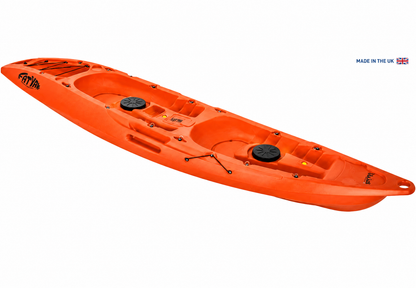 Mahee Tandem Kayak | Plastic Neutral | Orange | Stable & Durable
