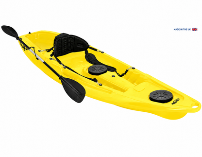Kaafu Solo Fishing Kayak | Plastic Neutral | Yellow | Complete Package