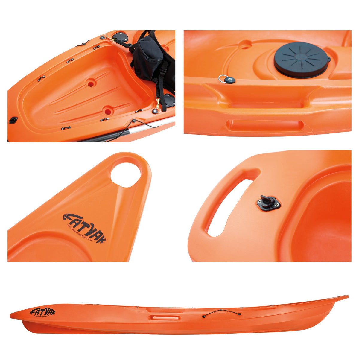 Mahee Tandem Kayak | Plastic Neutral | Orange | Stable & Durable