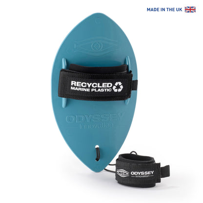 Odyssey Bodysurfing Handplane | 100% Ocean Plastic | Aqua | Wave Control
