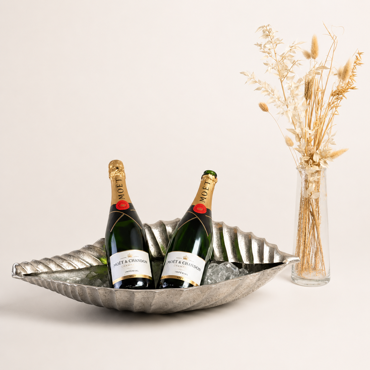 Clamshell Solid Cast Champagne Ice Bucket - Wine Cooler