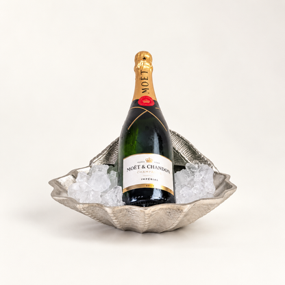 Clamshell Solid Champagne Ice Bucket ~ Wine Cooler