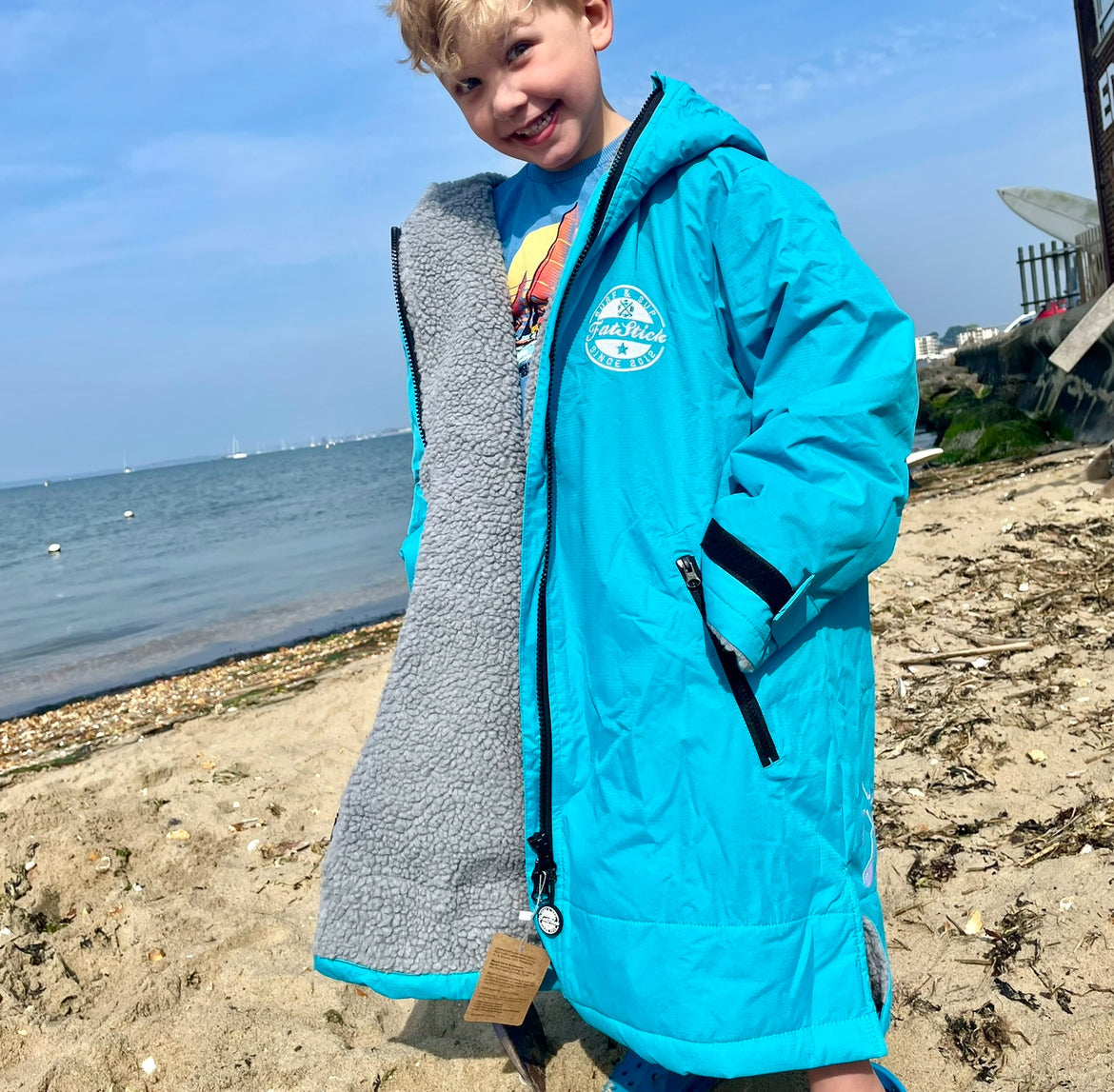 FatStick Kids Childs Changing Robe “FatWrap” With Sherpa Fleece Lining
