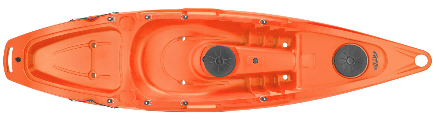 Kaafu Solo Kayak | Plastic Neutral | Orange | Lightweight & Stable
