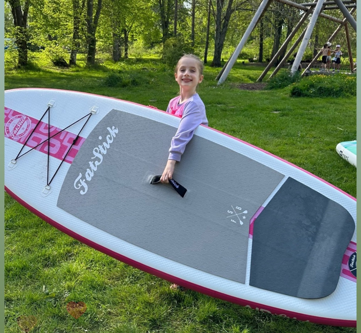 Kids 7’6 GromStick Inflatable Stand Up Paddle Board Package | Childs