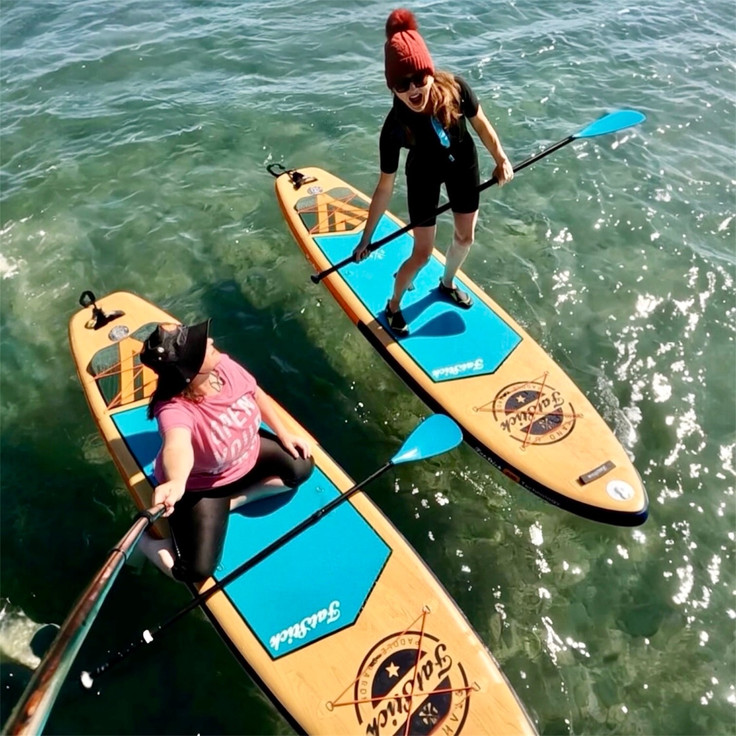 Wooden Menace 11'2 Inflatable Paddle Board | With Seat Koo - Boat-Stuff