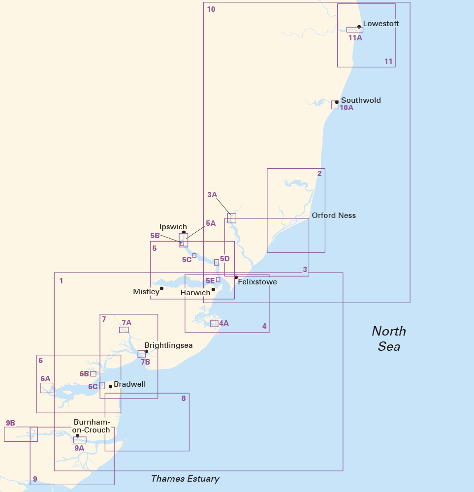 Imray Chart Pack - 2000 Suffolk & Essex Coasts