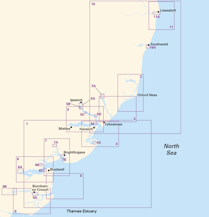 Imray Chart Pack - 2000 Suffolk & Essex Coasts