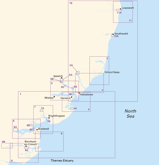 Imray Chart Pack - 2000 Suffolk & Essex Coasts