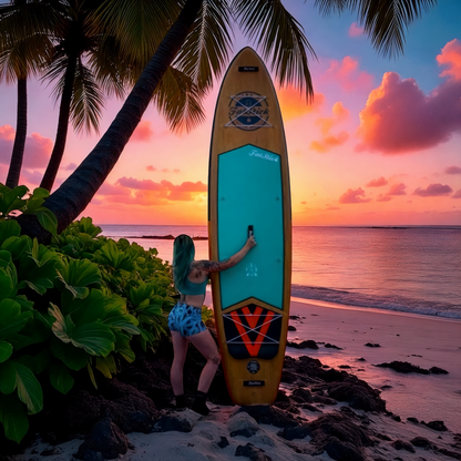 Wooden Menace 11'2 Inflatable Paddle Board | With Seat Koo