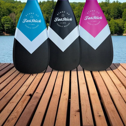 3 Piece Full Carbon Paddle Board Paddle - Blue/Pink/Black - With Free Bag