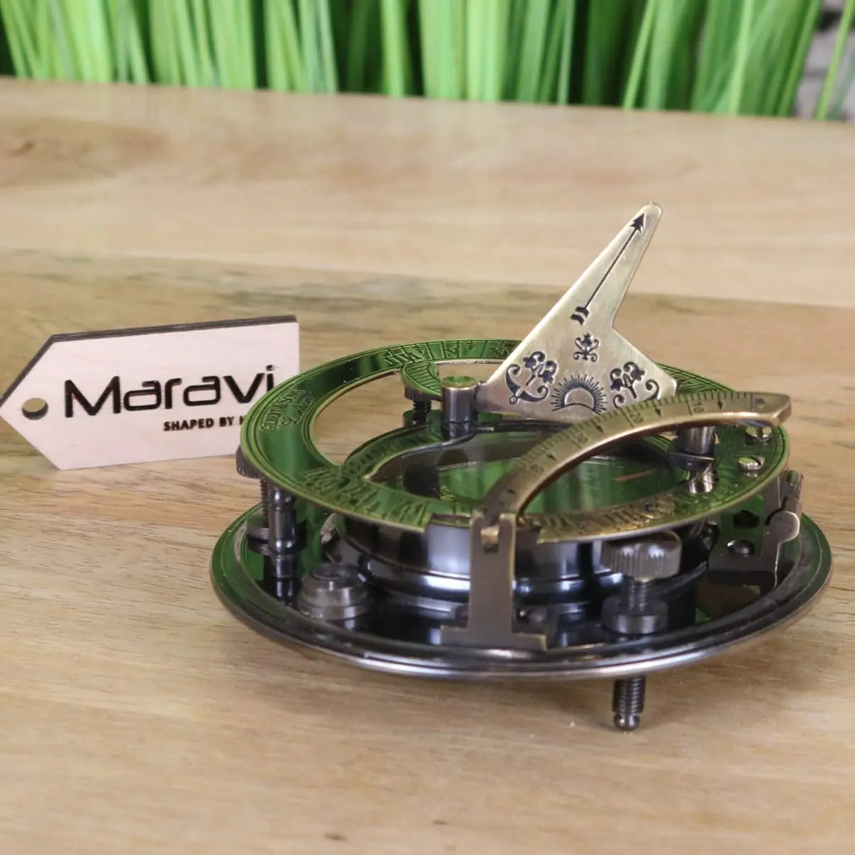 Gilbert and Sons Antique Brass Sundial Compass