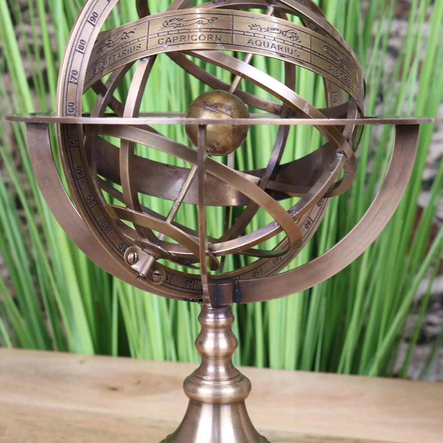Ponnur Large Brass Armillary Sphere Ornament 30cm