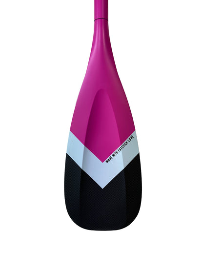 3 Piece Full Carbon Paddle Board Paddle - Blue/Pink/Black - With Free Bag