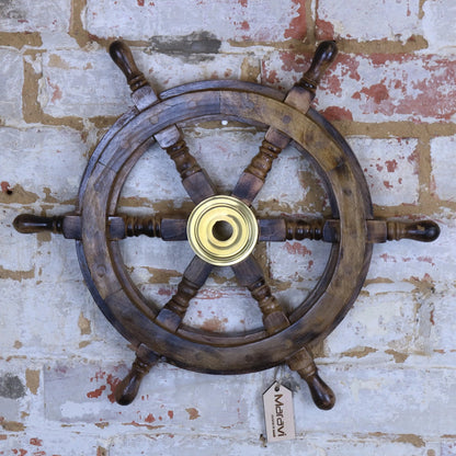 Naav Wooden Ships Wheel Natural Colour