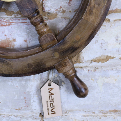 Naav Wooden Ships Wheel Natural Colour