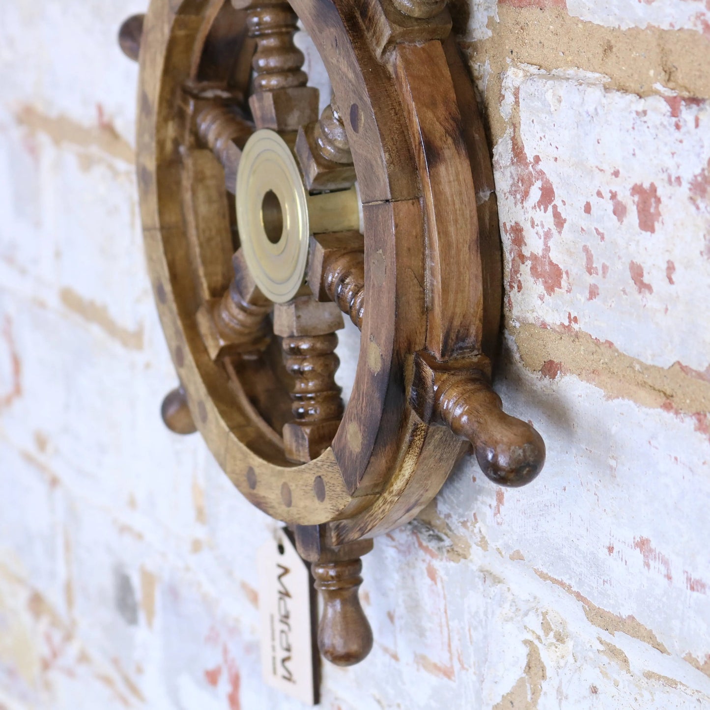 Naav Wooden Ships Wheel Natural Colour