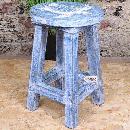 Kavi Kids Wooden Stool 25cm Turtle Design